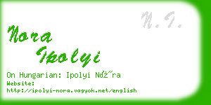 nora ipolyi business card